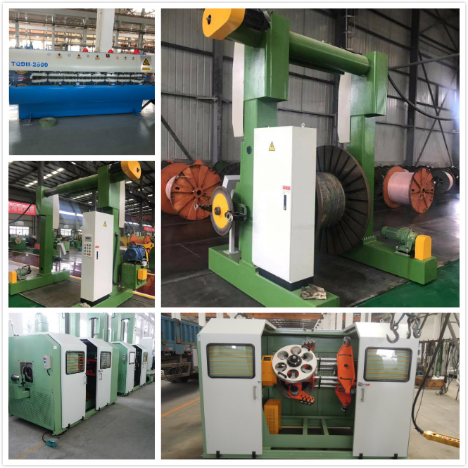 Steel tape wrapping machines Steel tape wrapping machines