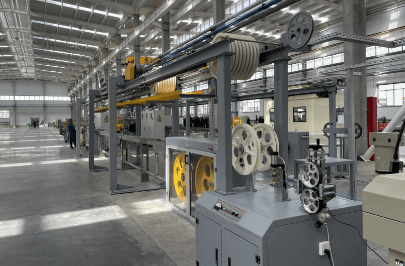 High quality 90 mm cable extruder line running smoothly