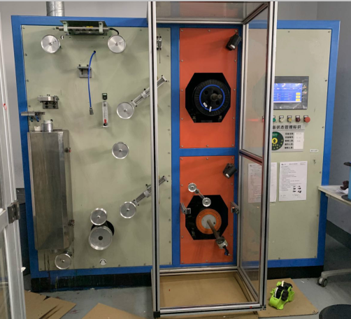 img 1 of High speed optical fiber and rewinder line